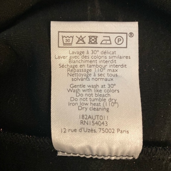 Sezane Shimmer Striped Long Sleeve Bodysuit Scoop Neck and Back - Picture 8 of 11